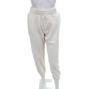 Apres Sport Unisex Jogger Sweatpants White Bamboo Cotton Size M